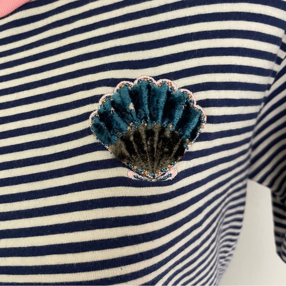 J. Crew Blue and White Striped Short Sleeve Tee - Picture 4 of 5